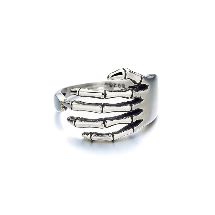 Skeleton Hand Ring – Adjustable Silver Plated Ring